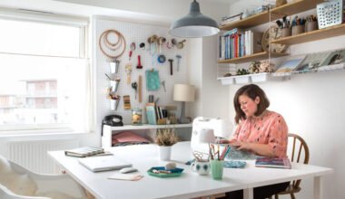 studio space with smart art supply storage
