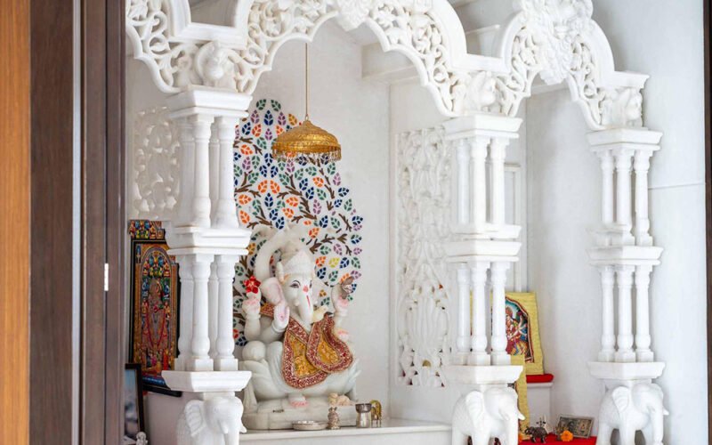 designing a personal prayer space with custom stone carving