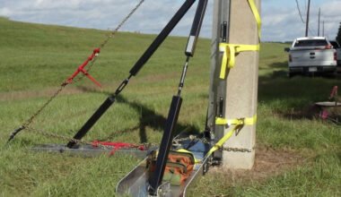 custom power poles support