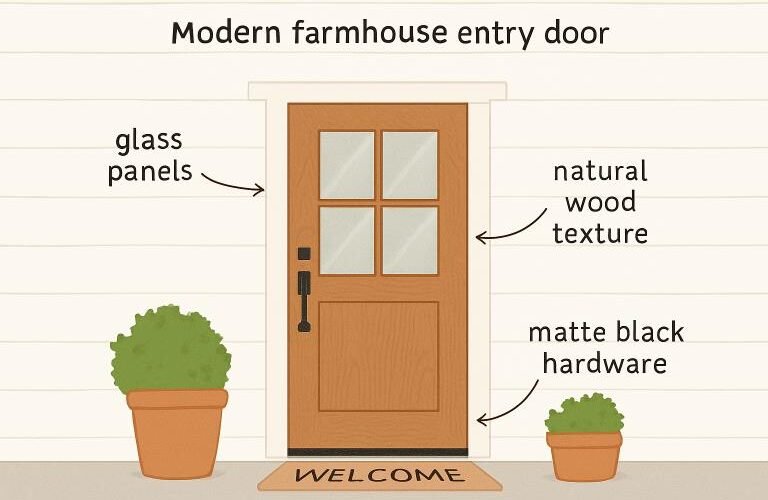 navigating the hottest trends in modern farmhouse door design