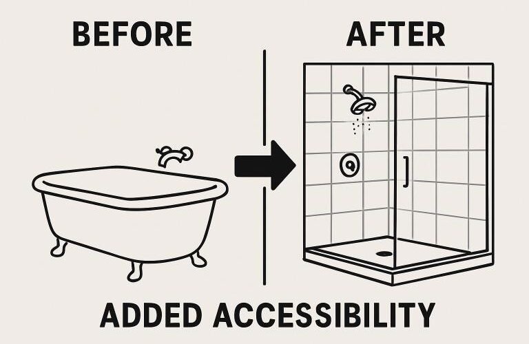 how a tub to shower conversion can refresh your home without a major renovation
