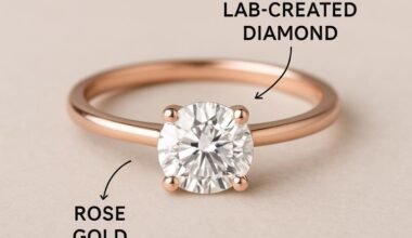 rose gold and lab created diamonds