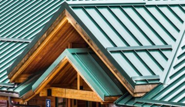 the metal roof installation