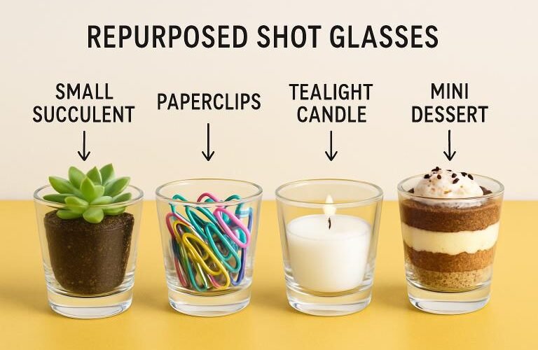 creative ideas for using shot glasses beyond the bar