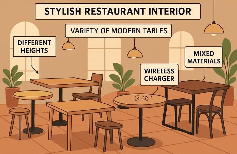 innovative design trends in restaurant tables impacting the dining experience