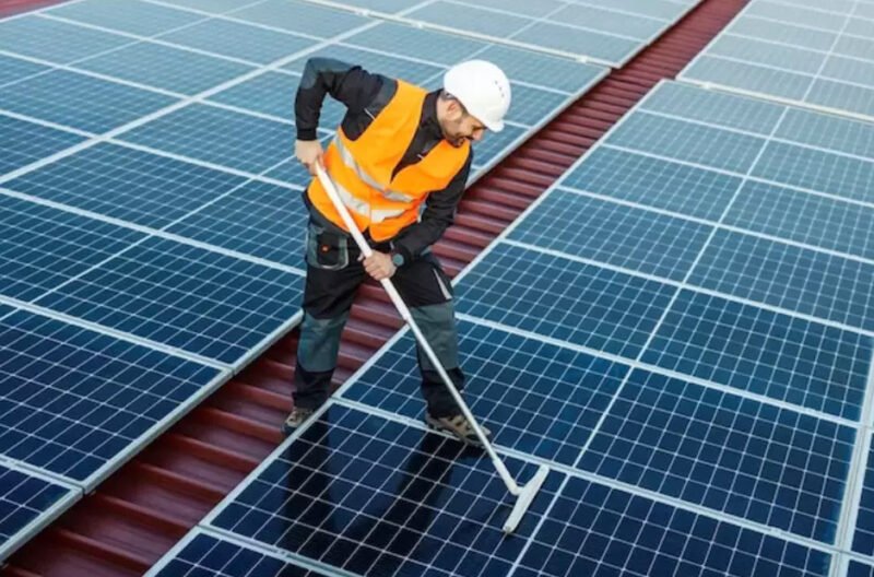 solar panel cleaning