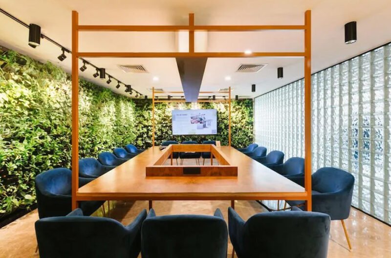 utilize meeting rooms for team collaboration