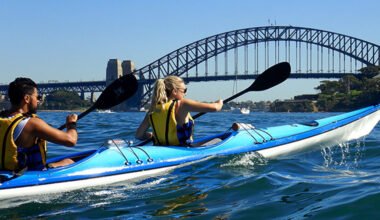 exploring sydney harbour by kayak
