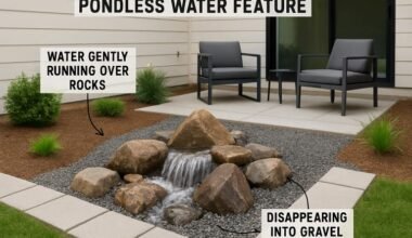 planning and maintaining tranquil pondless water features for modern outdoor spaces