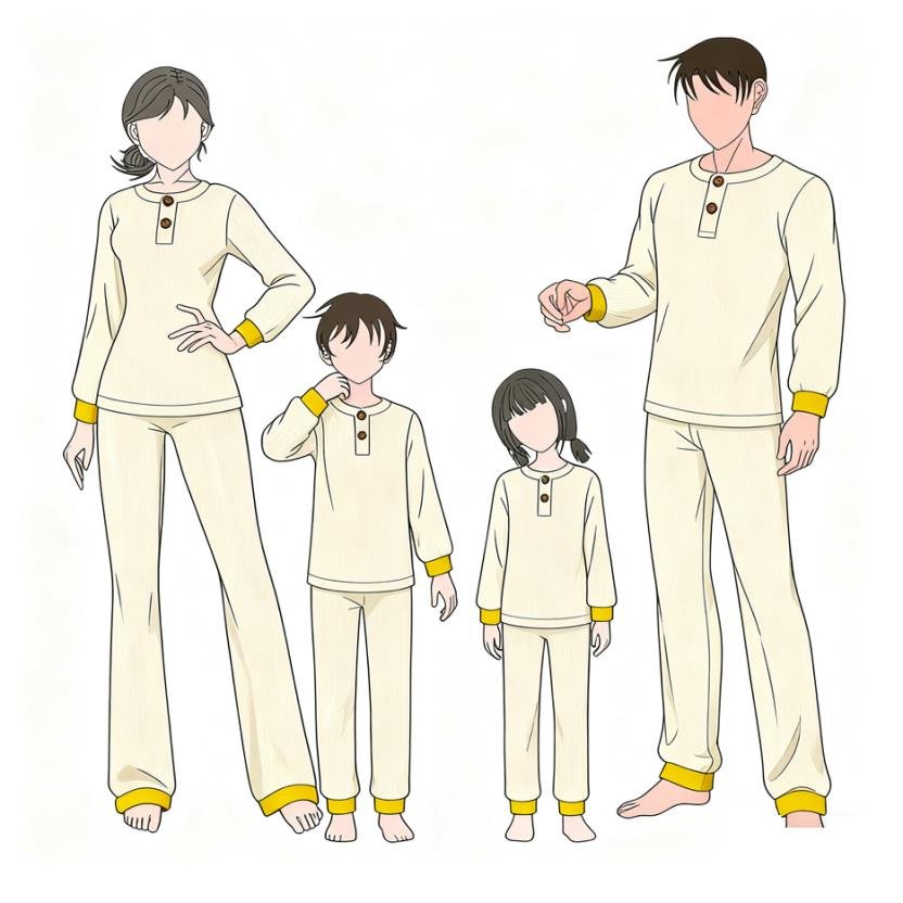 which fabrics enhance the look of family photo matching outfits 1