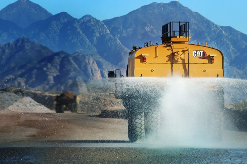 water truck from mountains to mines equipment to transport water remote