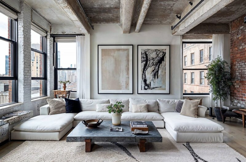how to blend industrial materials into artistic home design