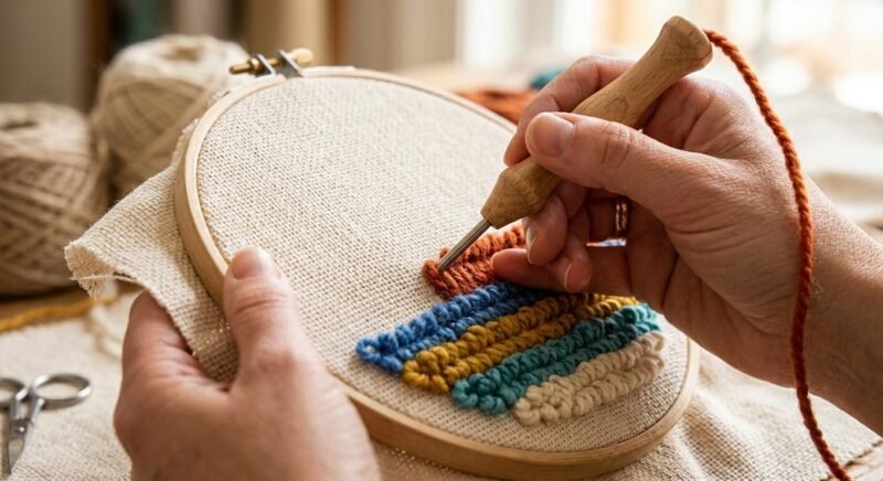 punch needle embroidery for beginners