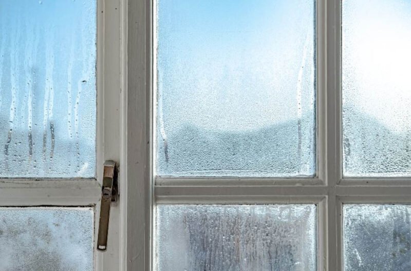 what causes glass doors to crack or fog over time