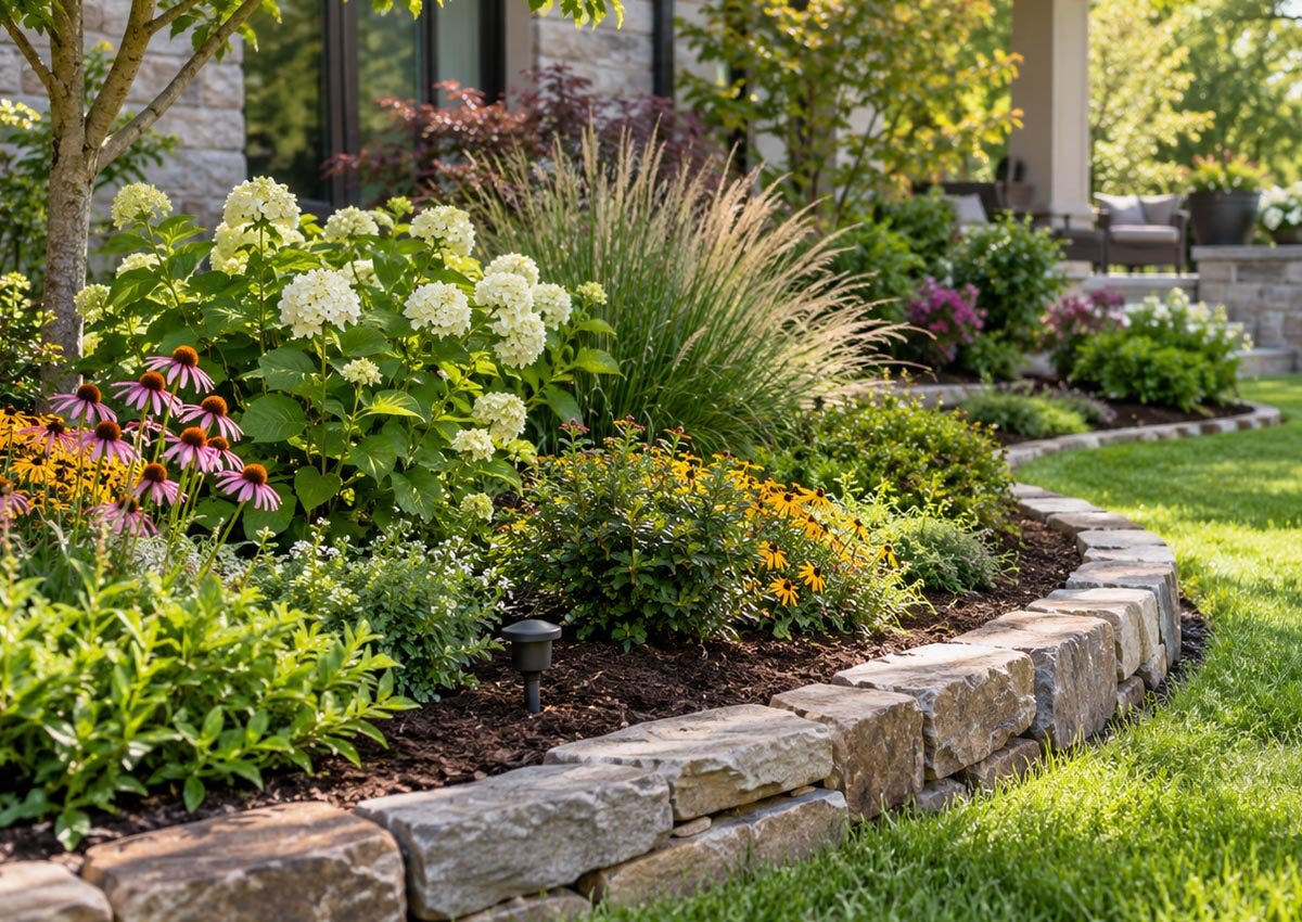 7 garden bed edging stone ideas that make your yard look professionally landscaped