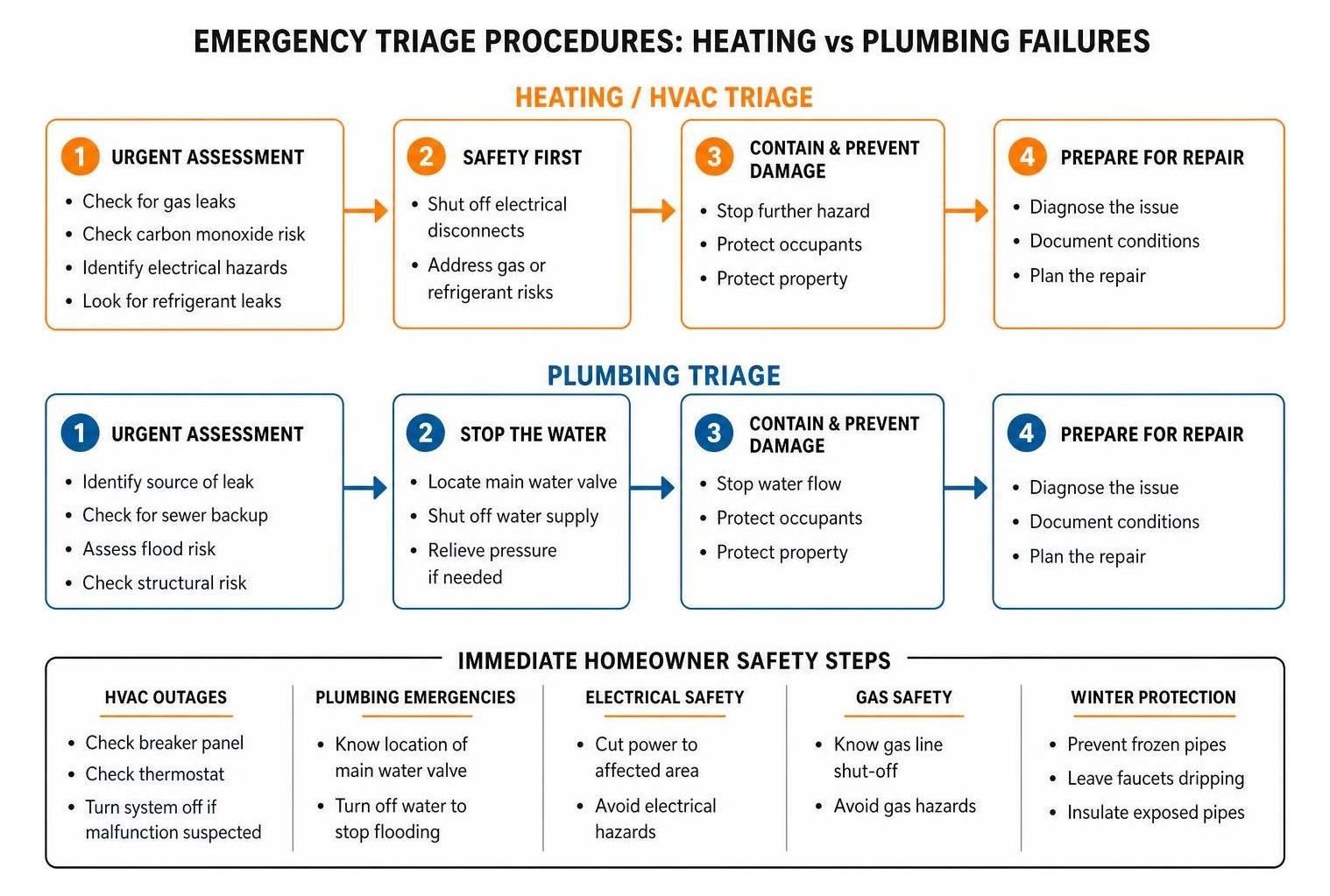 handling emergency hvac and plumbing repairs