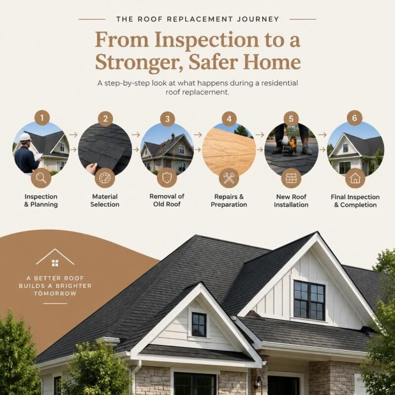 what to expect during a residential roof replacement